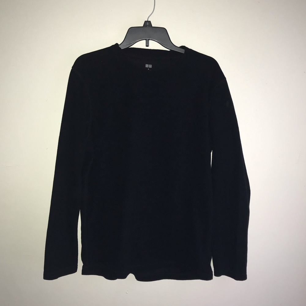 plain black heat tech long sleeve